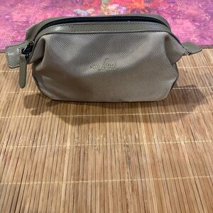 Lufthansa Van Laack First Class Toiletry Bag – Tan Nylon, Faux Leather, 8.5"x5"x